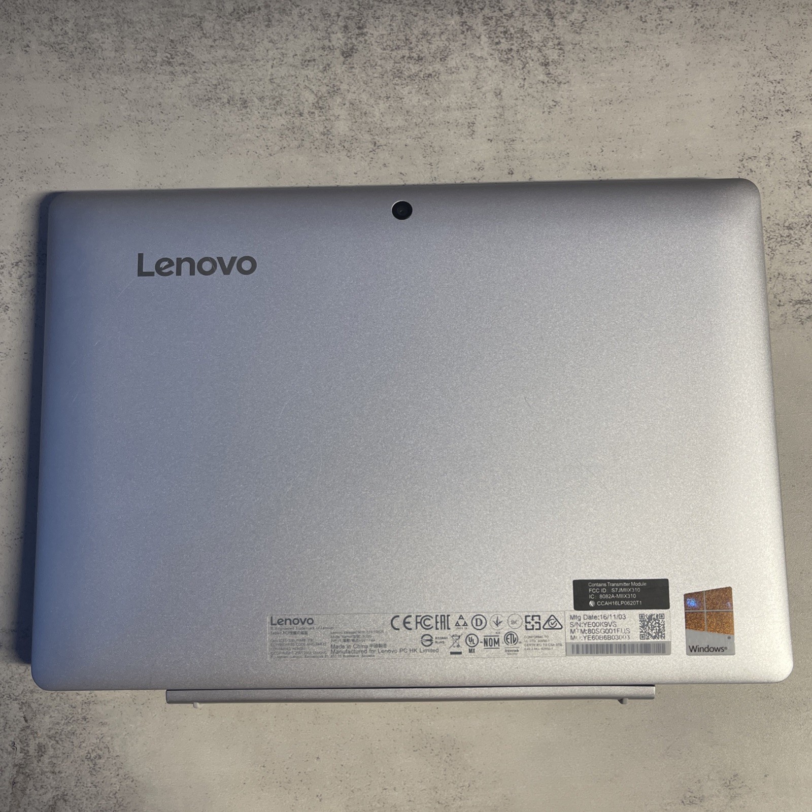 Lenovo Ideapad MIIX 310-10ICR 10.1″ Tablet Not Tested