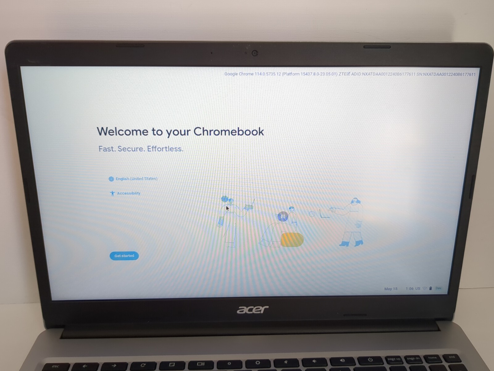 Acer Chromebook 315 15″ N19Q3 Laptop – 64GB eMMC/4GB RAM – Celeron N4020@1.1GHz