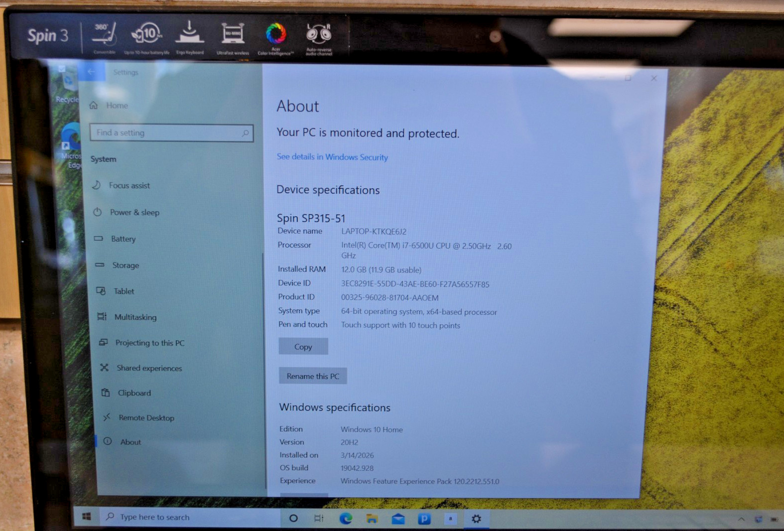 Acer Spin 3 N16P9 16″ Laptop (1TB SSD, 12GB RAM) *Pre-owned* FREE SHIPPING