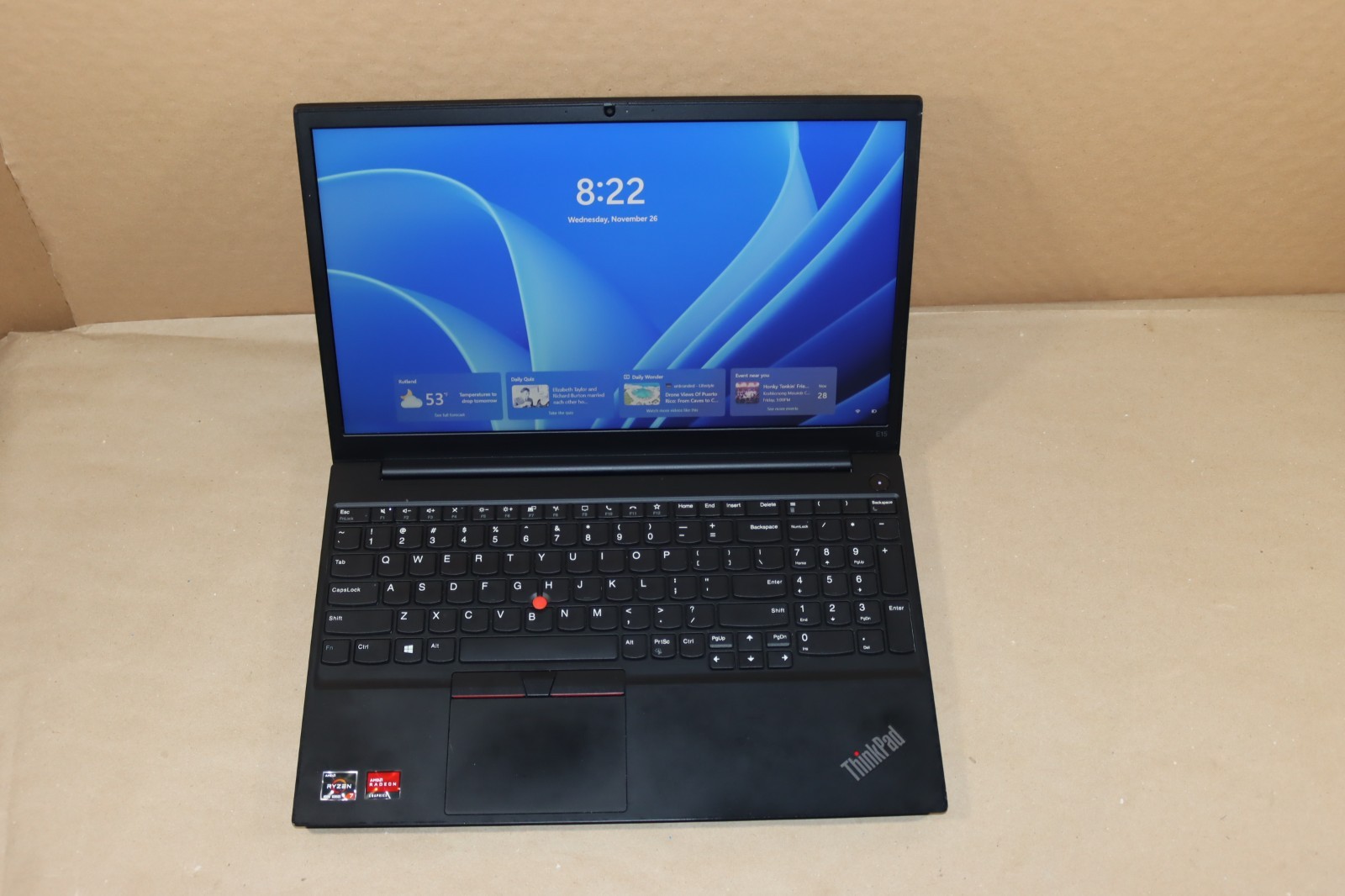 Lenovo ThinkPad E15 2nd Gen 15.6″ (256GB SSD, AMD Ryzen 7 4000 Series, 16GB Ram)