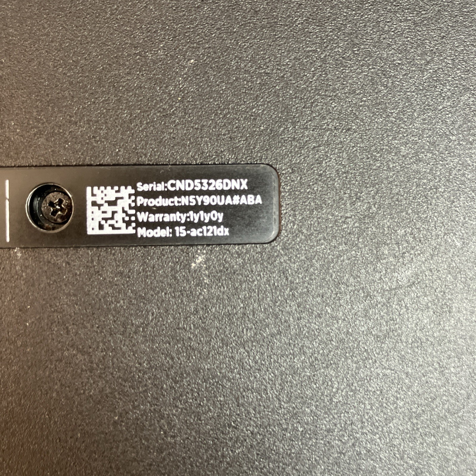 HP 15 AC121dx laptop as is for parts only