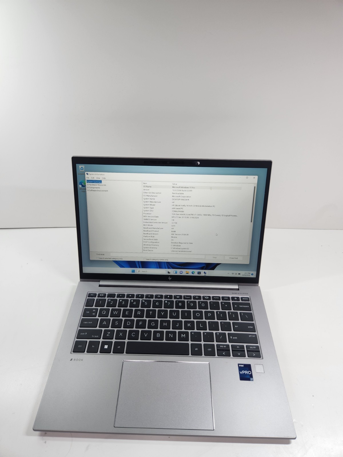 HP ZBook Firefly 14 G9 14″ i7-1265U 512GB SSD 16GB RAM Win11 Pro NVIDIA T550