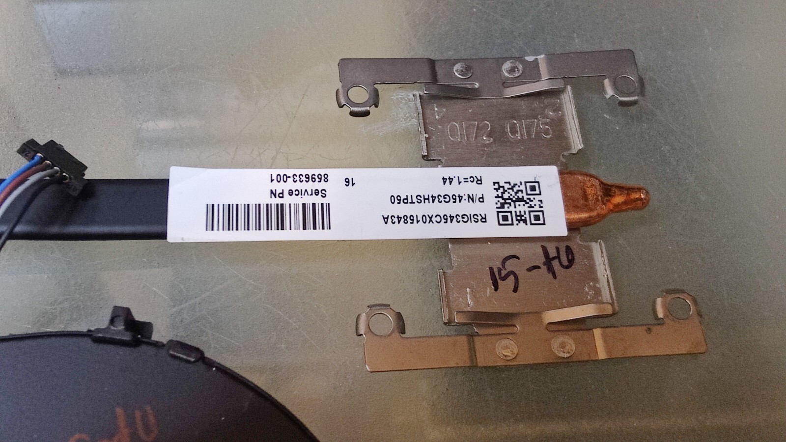 HP 15-AU FAN HEATSINK HEATSINK 45G34HSTP50 859633-001 47G3TP203