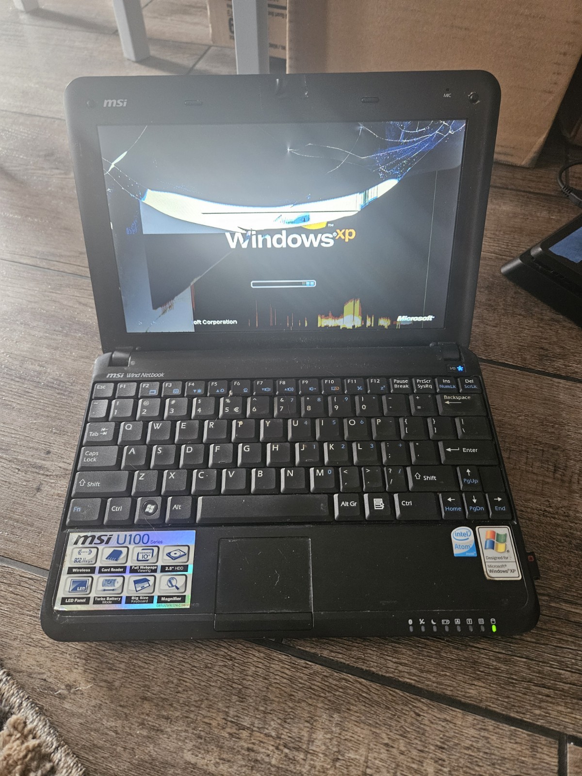 MSI U100 MS N011 LAPTOP Notebook – INTEL ATOM – 10″ – FOR PARTS ONLY