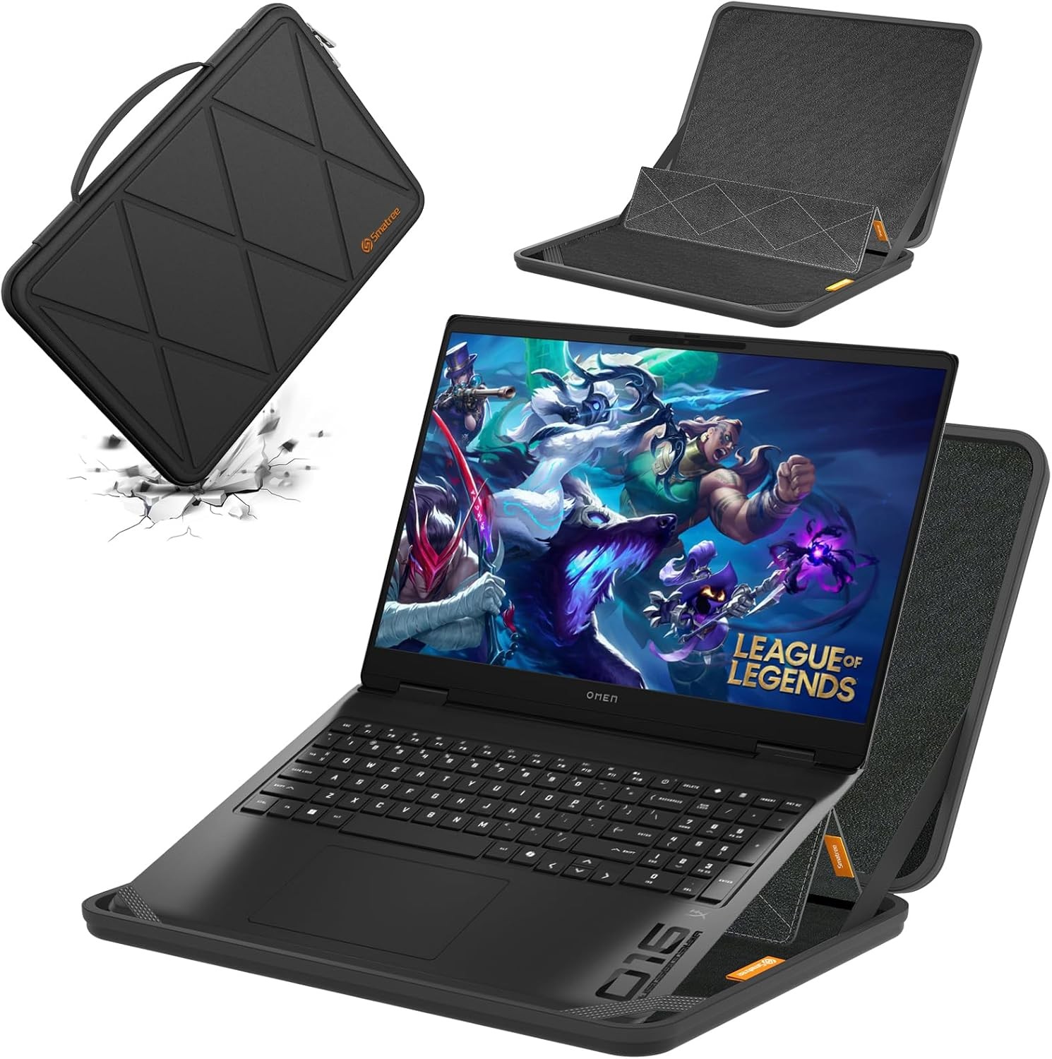 MS105 Hard EVA Protective Sleeve Case with Stand for 16.1 inch HP OMEN Gaming La