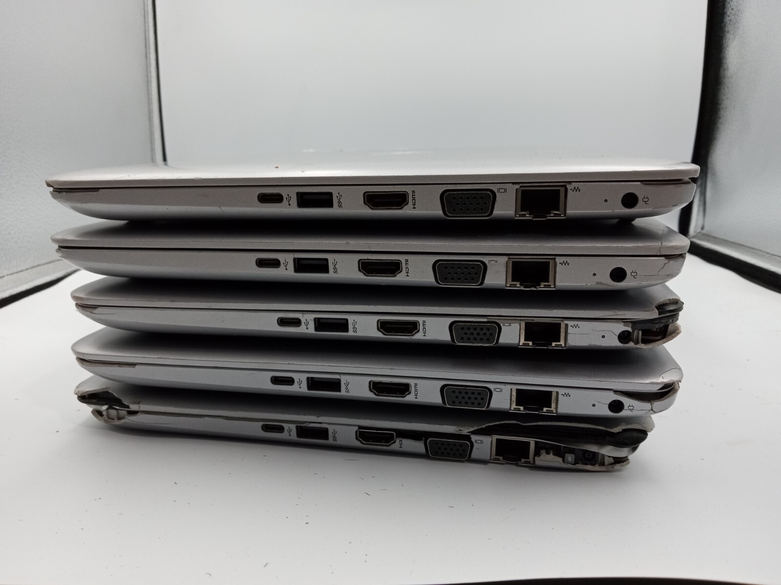 Lot of 5 – HP ProBook 440 G4 14″ Laptop Intel i3 7th Gen -CASE DAMAGE -READ -RR