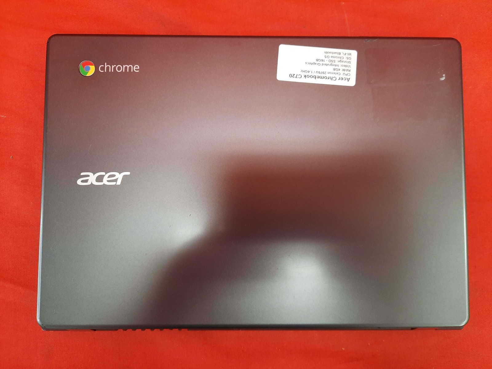 Acer C720 Chromebook 11.6 Inch Celeron 2975U 1.4GHZ 4GB RAM 16GB SSD Good 9674