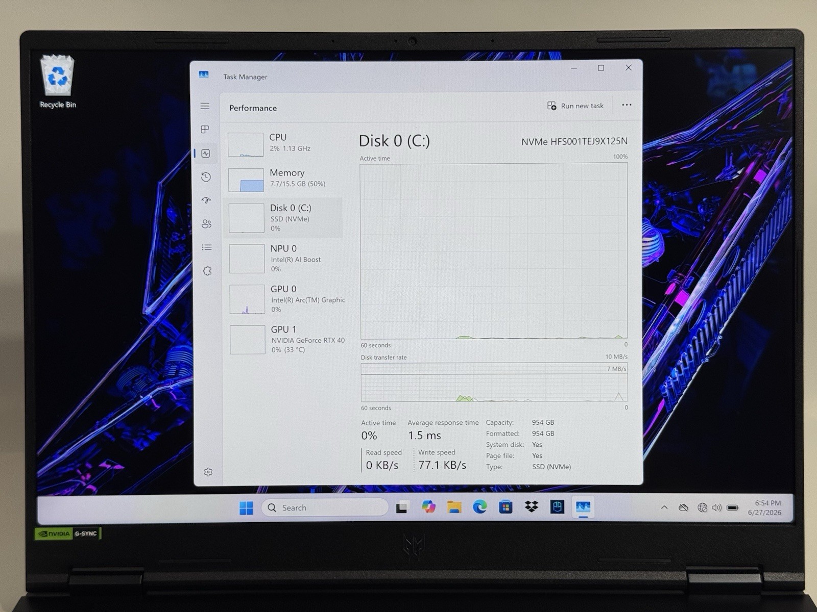 Acer Predator Helios Neo 14 QHD+ 120Hz Ultra 7 155H 16GB RAM / 1TB SSD RTX 4070