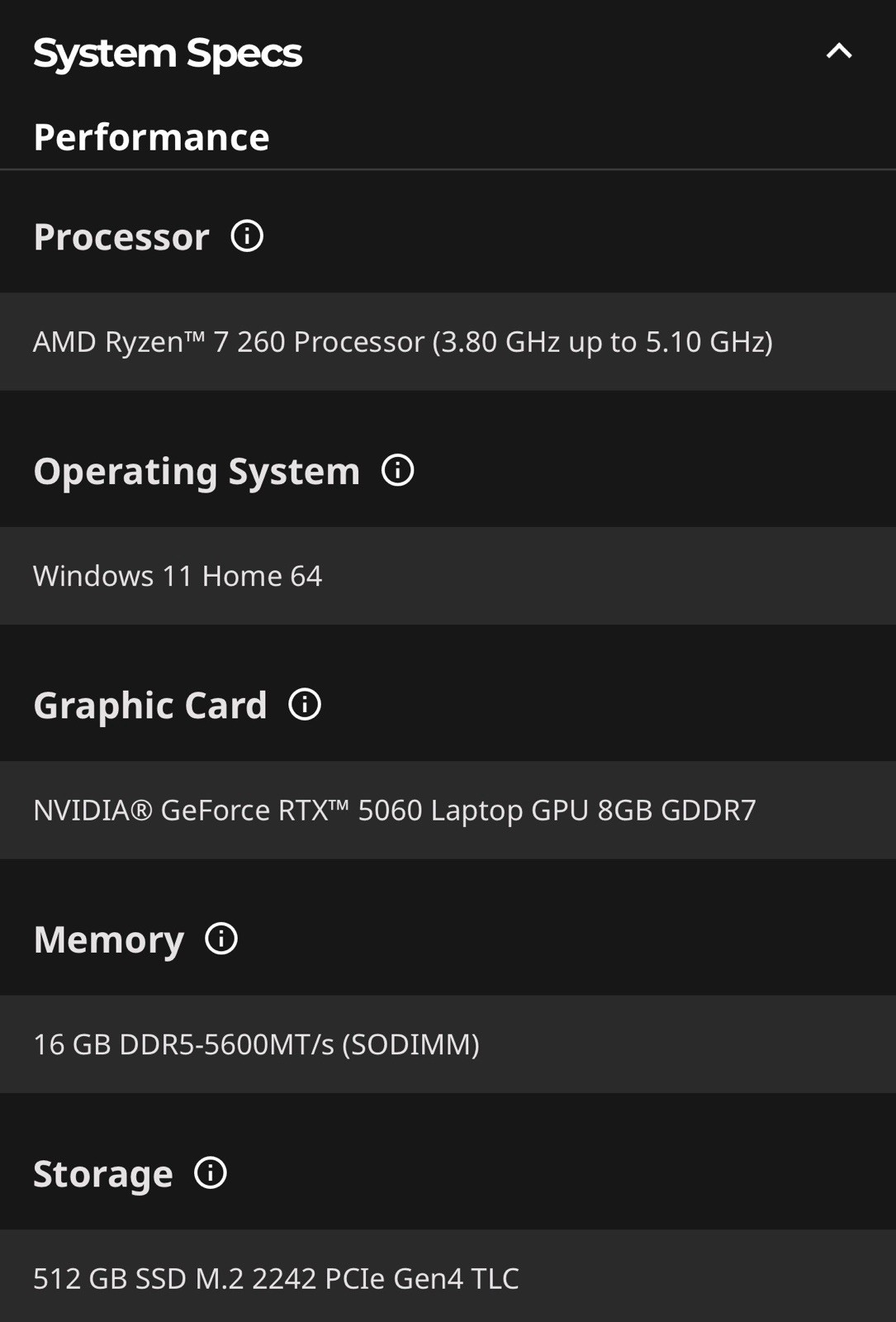Lenovo Legion 5 15.1 OLED WQXGA 165Hz Ryzen 7 260 16GB 512GB RTX 5060 Black