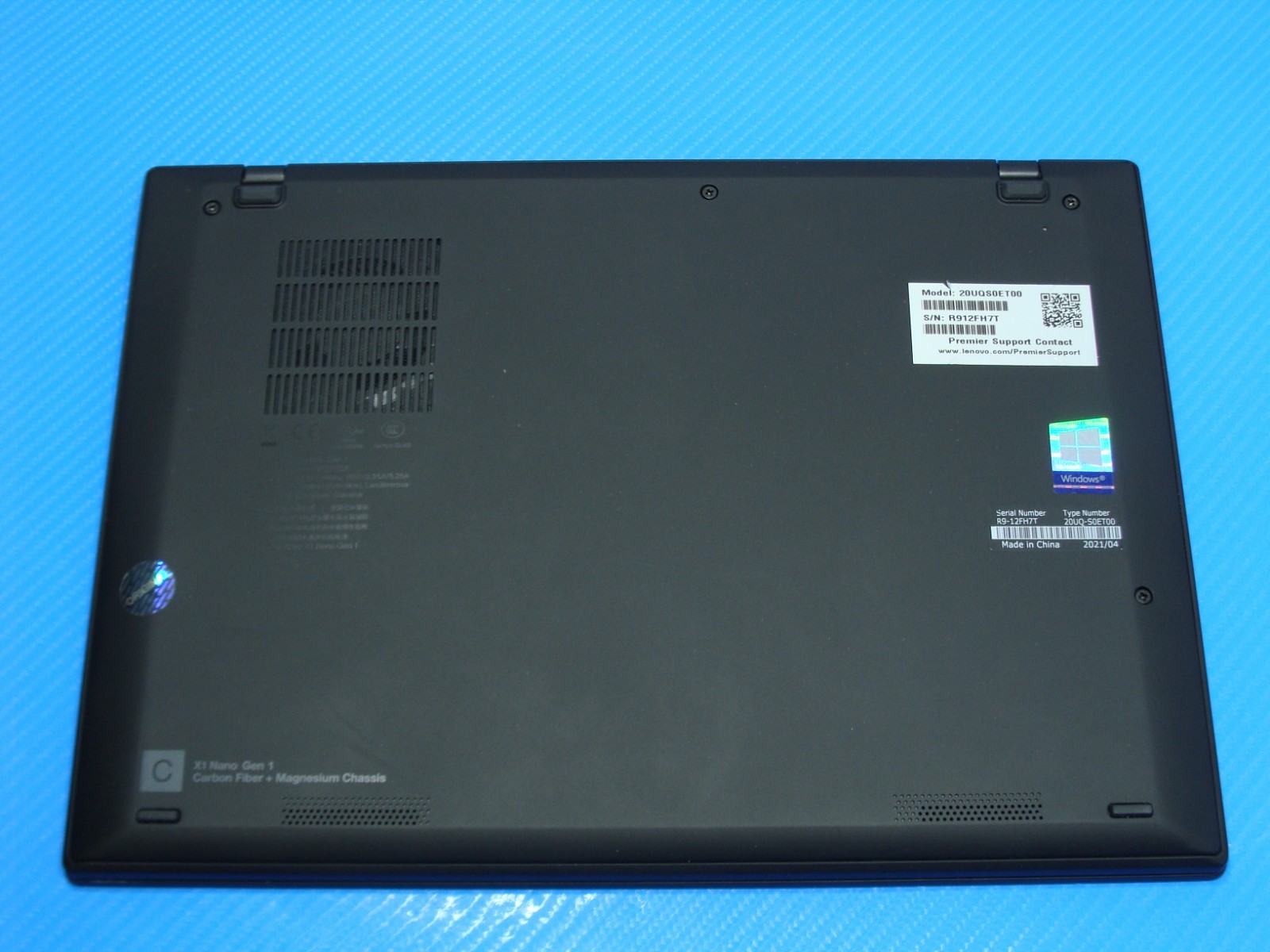 Lenovo ThinkPad X1 Nano Gen 1 13″ 2K TOUCH i7-1180G7 1.3GHz 16GB 512GB W11P +PA
