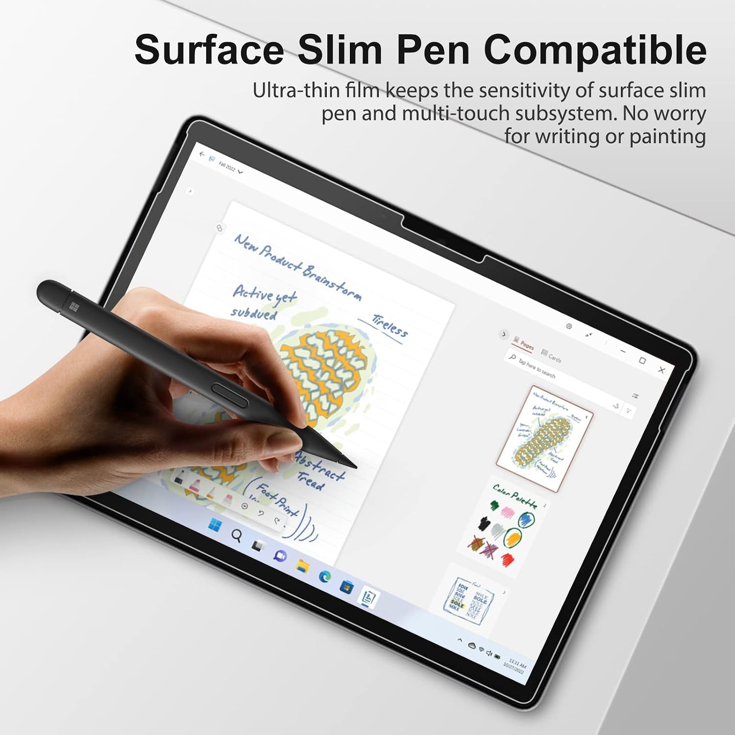 Tempered Glass Screen Protector for Microsoft Surface Pro 11/9/10/8/X/12 [2 Pack