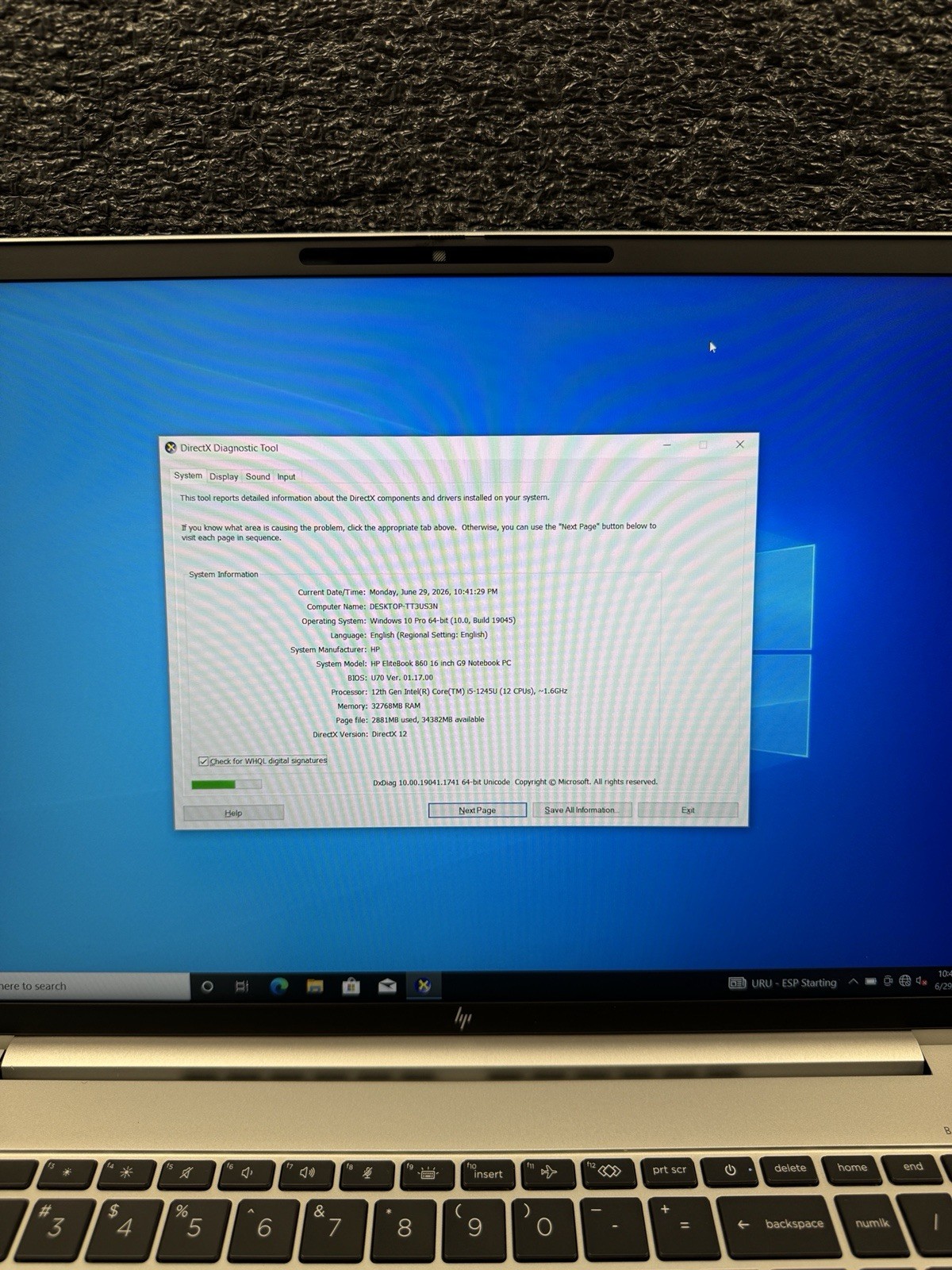 HP EliteBook 860 G9 16”/Intel i5-12th GEN/32GB RAM/256GB SSD/ NO CHARGER/ MINT✅