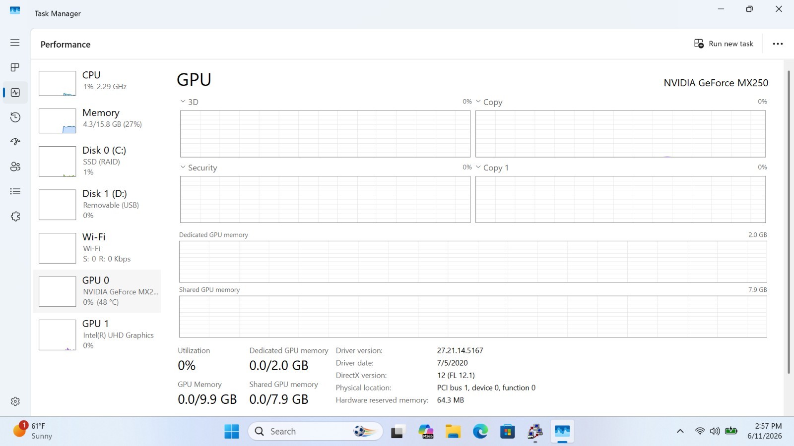 Dell Vostro 5490 14in i7-10510U 16GB RAM 256GB SSD GeForce MX250 Windows 11 Pro