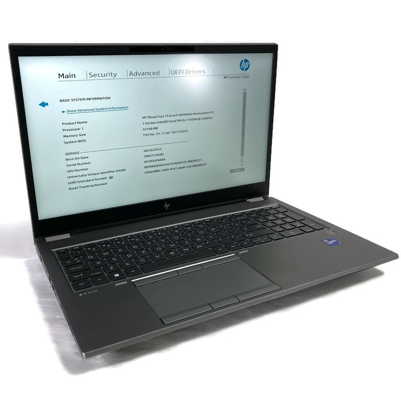 HP ZBook Fury 15 G8 15.6″ Core i9-11950H 2.6GHz – 32GB – 1TB NVMe SSD – Win 11