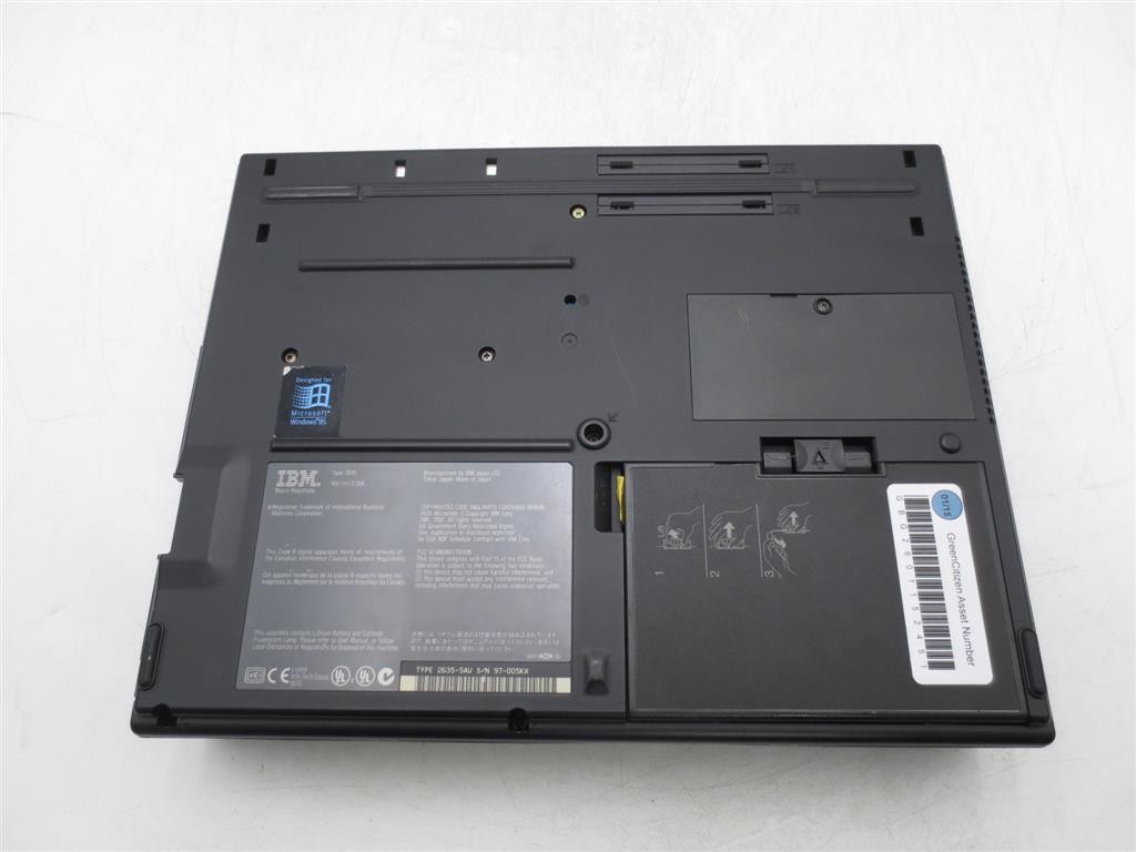 IBM ThinkPad 380ED Intel Pentium MMX 166MHz 16MB 12.1″ Type 2635-5AU