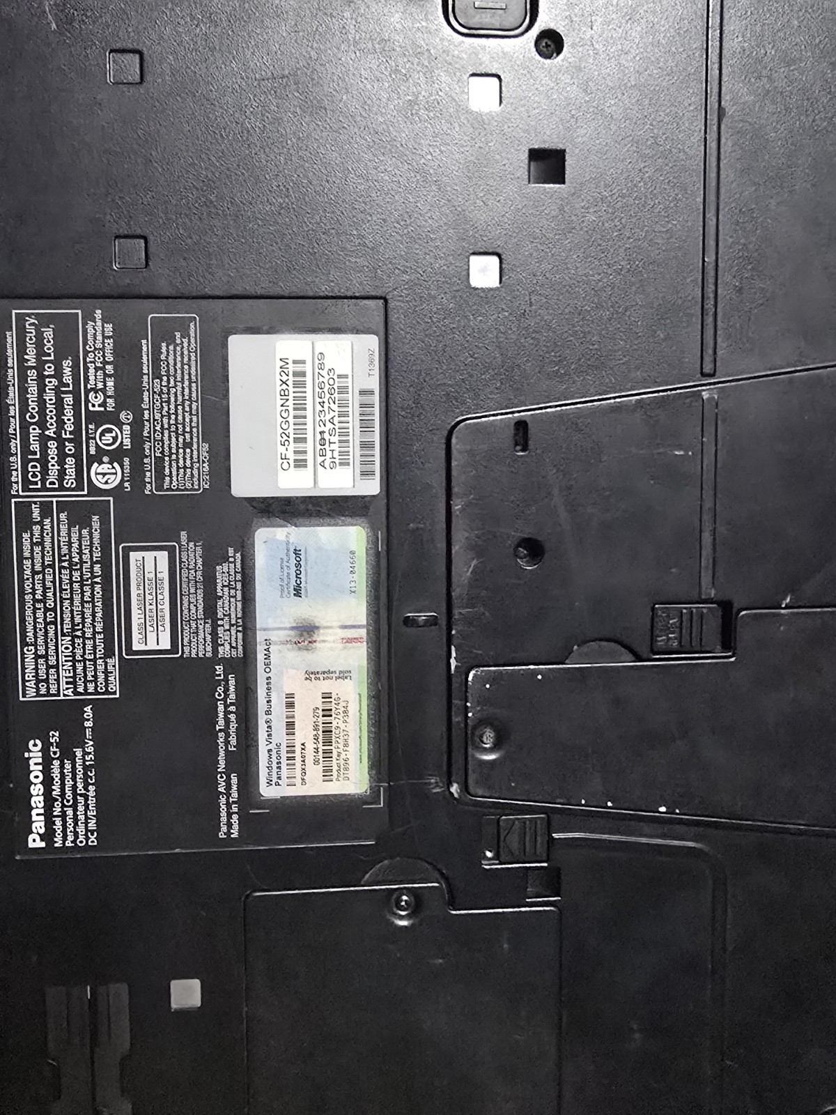 Panasonic Toughbook CF-52 Rugged Laptop Win 7 Pro WiFi Tested DVD-RW + Charger
