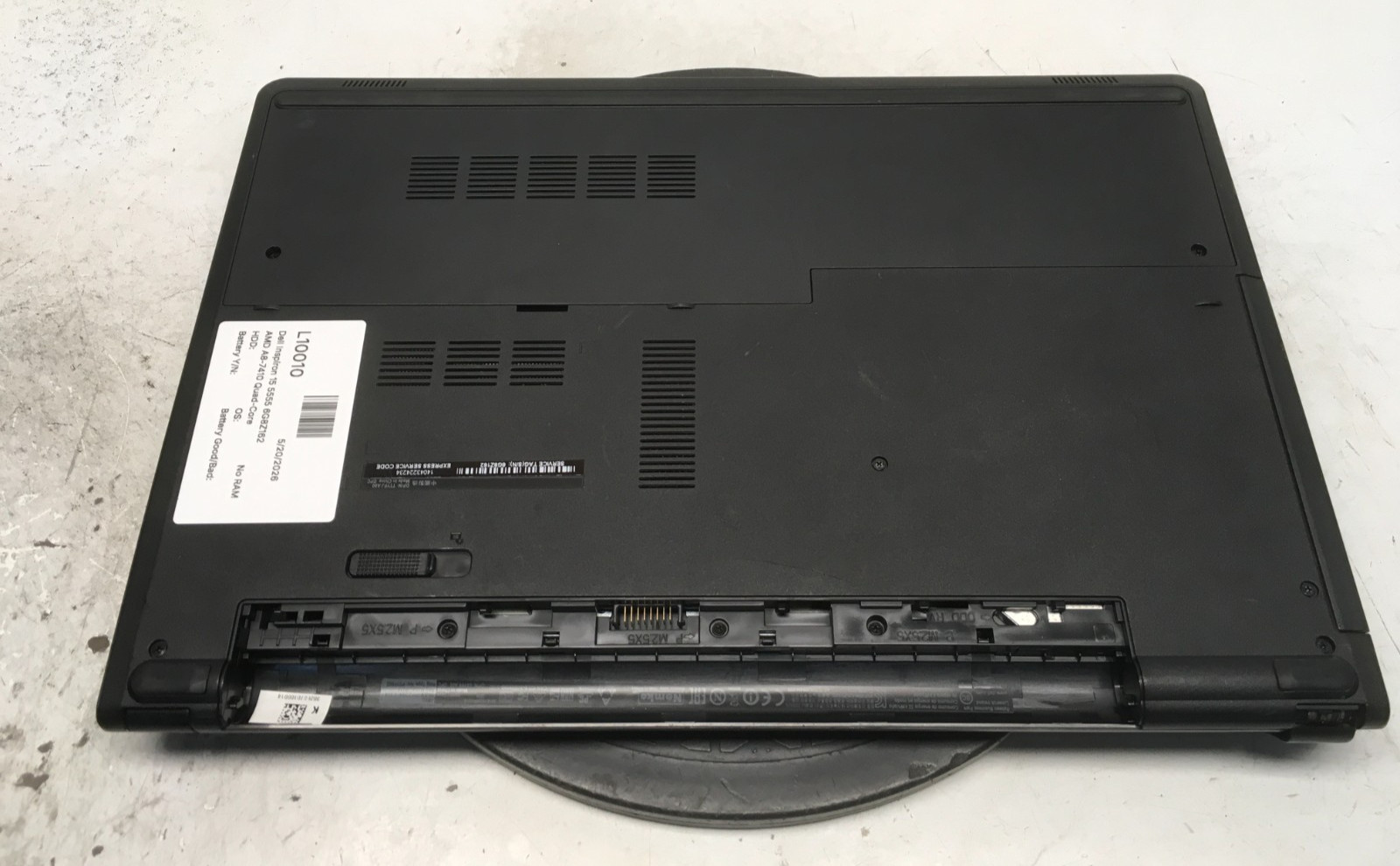 Dell Inspiron 15 5555 AMD A8-7410 Quad-Core 2.2GHz NoRAM NoHDD NoBatt ForParts
