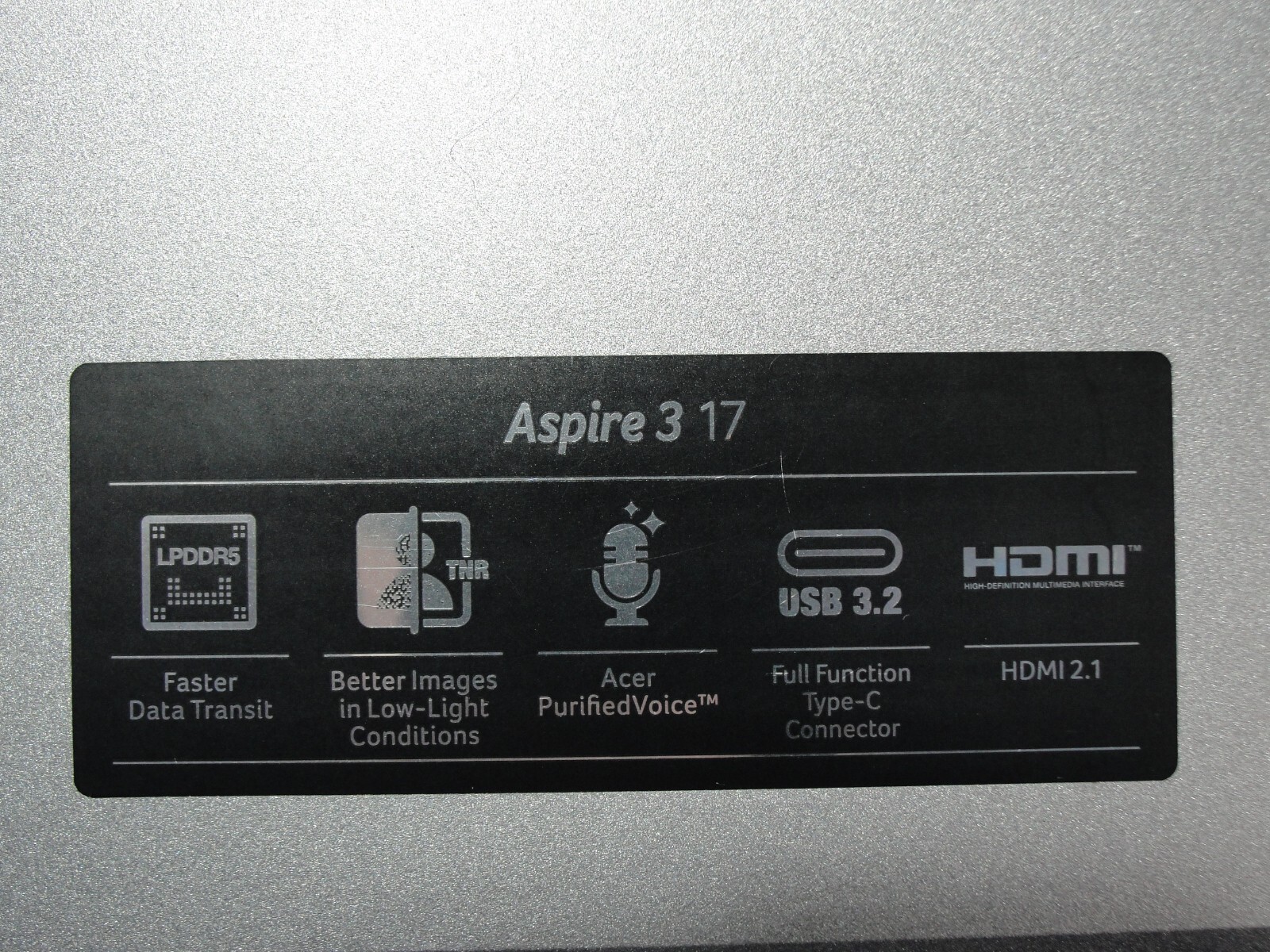 Acer Aspire A317-55-Conx 17.3″FHD laptop Intel N100 0.8Ghz 8GB 128GB SSD 98tt
