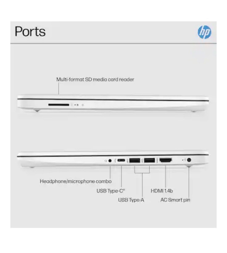 HP – 14″ Laptop – Intel Celeron – 4GB Memory – 64GB eMMC – Snowflake white