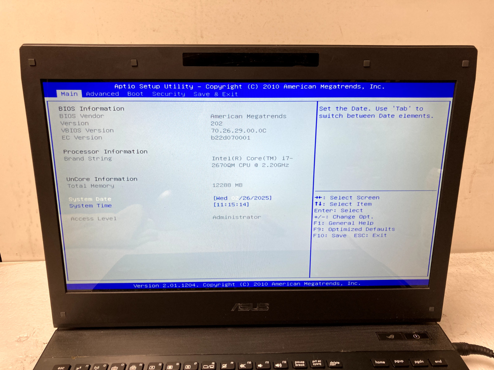 Asus G74S 17.3″ Intel i7-2670QM @2.20GHz 12GB RAM NO HDD W/ Caddy Parts *READ