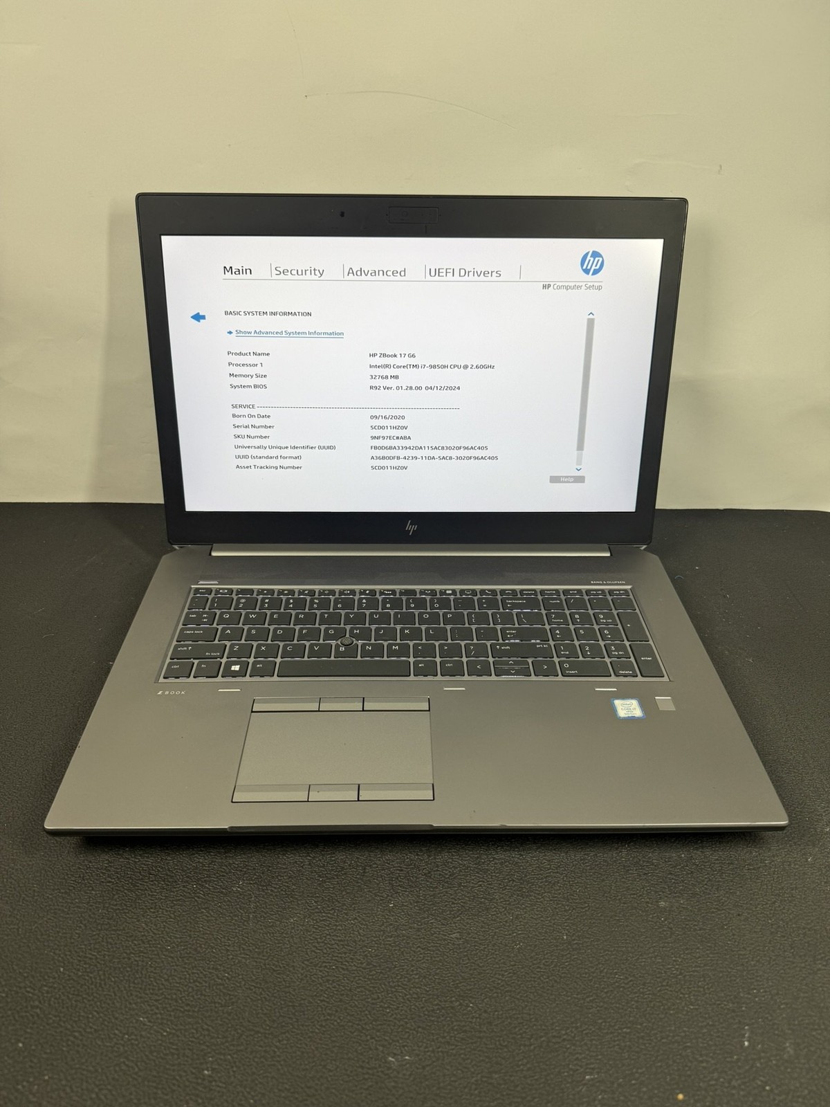 HP ZBook 17 G6 17.3″ i7-9850H 32GB DDR4 512GB RTX 3000 – NO BATTERY – READ