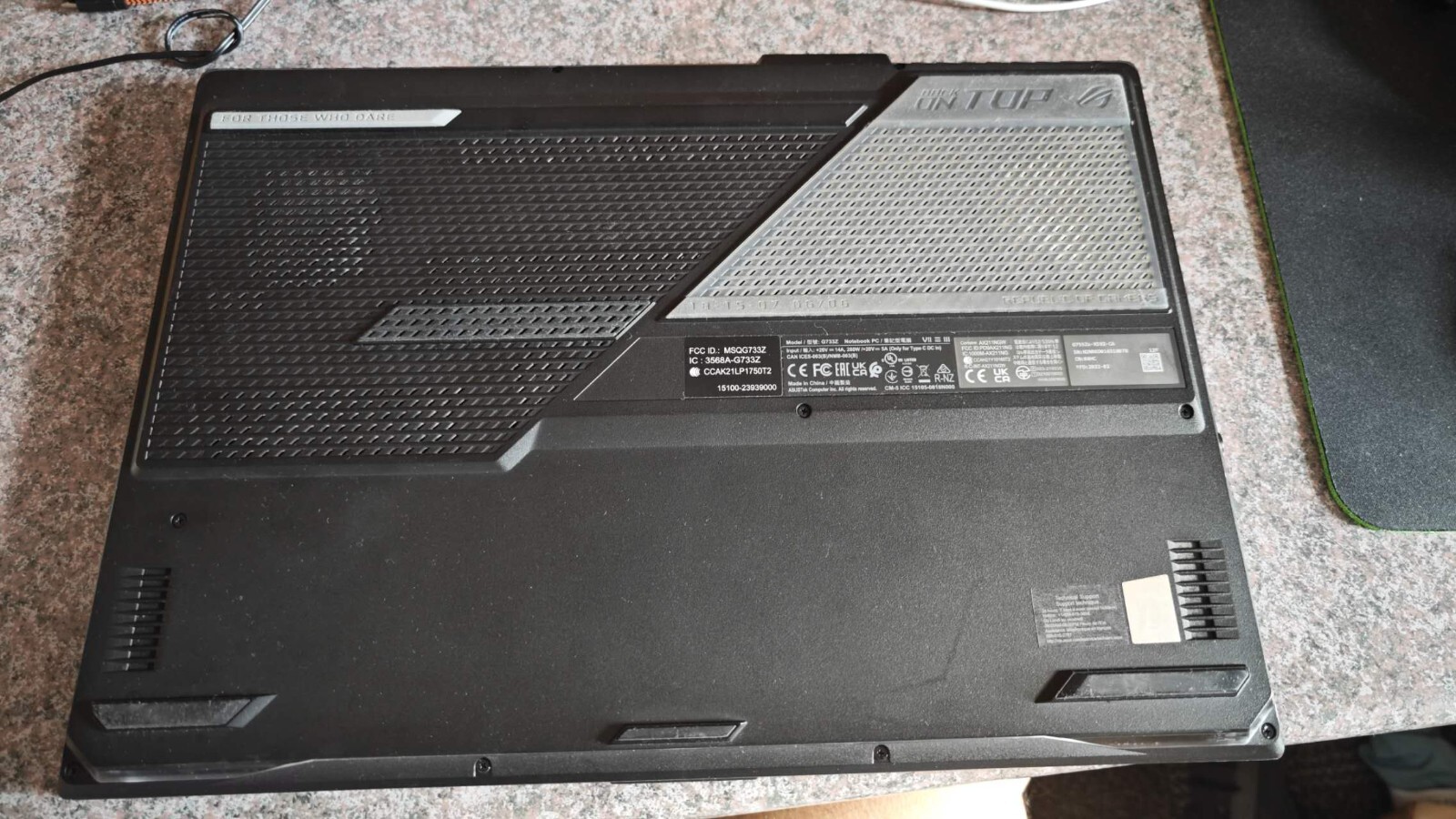 Rog Gaming laptop Strix Scar 17 G733Z i9 12900h 3070ti 16gb ddr5 1tb ssd