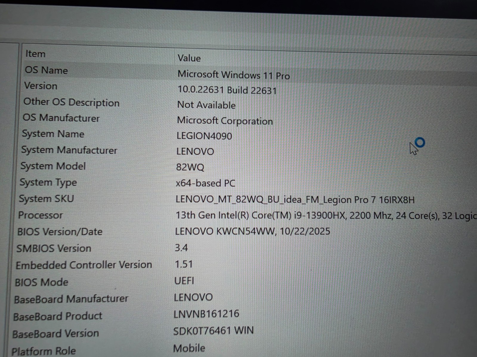 Lenovo Legion Pro 7i 16″ i9-13900HX RTX 4090 32GB RAM 5TB SSD Win 11 Pro