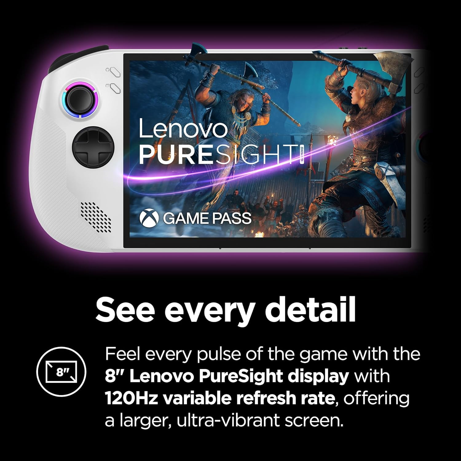 Legion Go S – 2025 – Mobile Gaming Console – AMD Radeon Graphics – 8″ Puresight