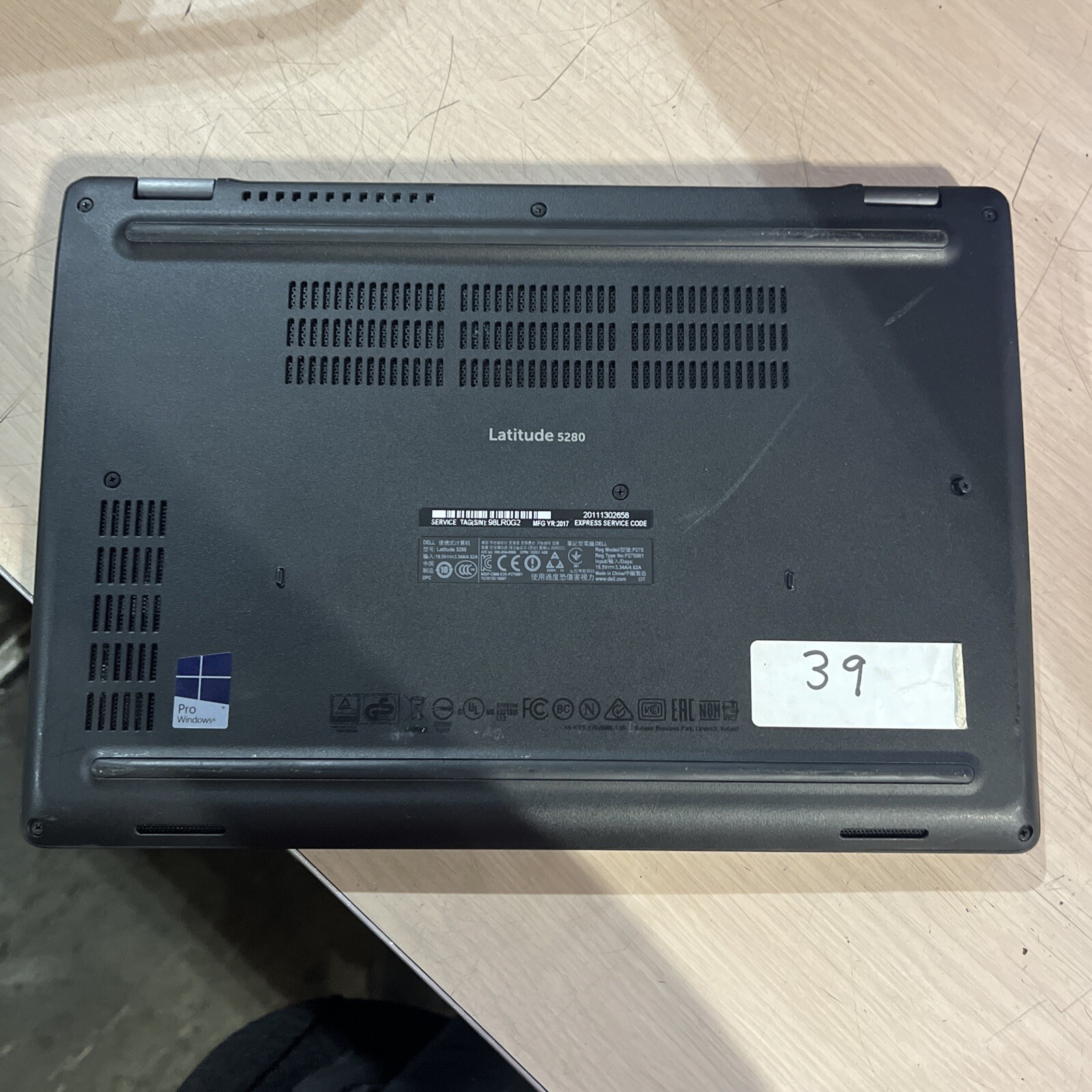 DELL LATITUDE 5280 INTEL CORE I3-7100U 2.40GHZ 8GB RAM NO HD –