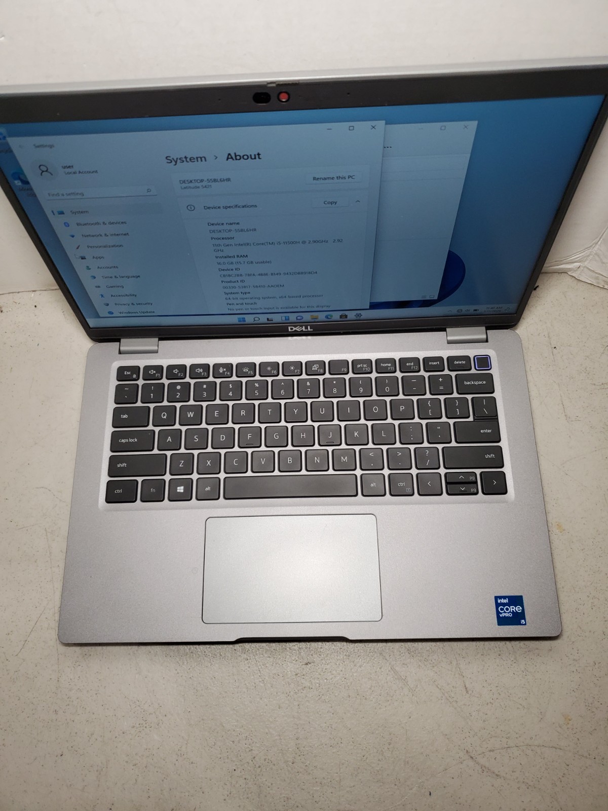 Dell Latitude 5421 14″ Laptop Core i5-11500H 16GB RAM 256GB SSD Win11 #69