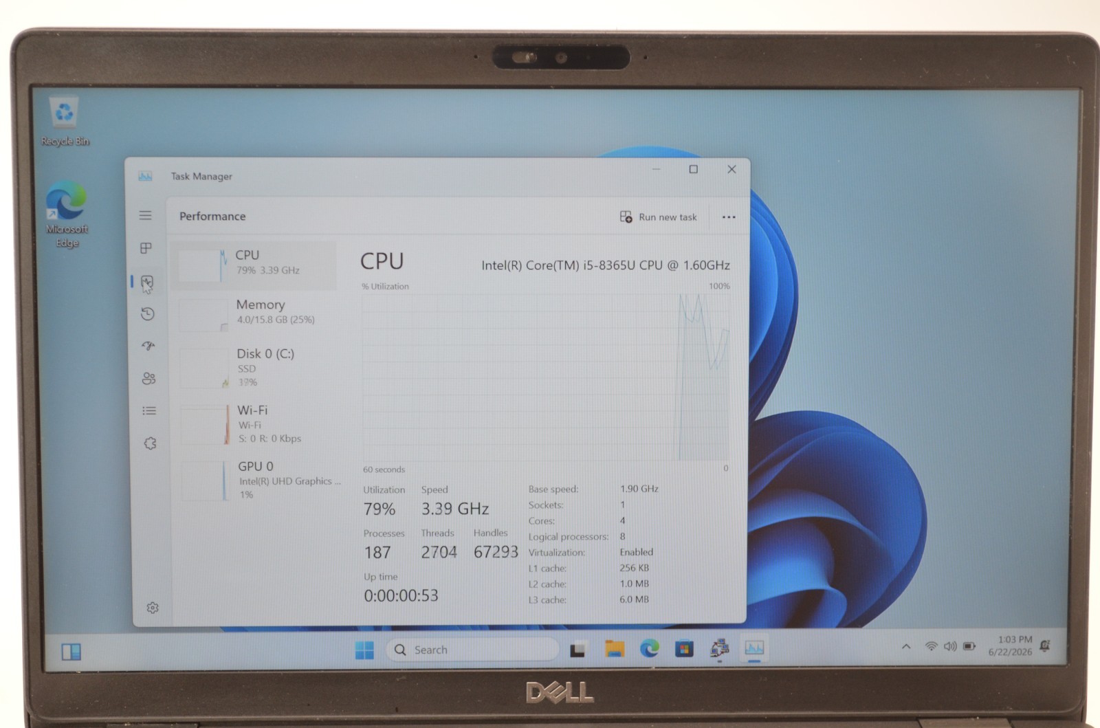 Dell Latitude 5400 Core i5-8365U 1.60GHz 16GB RAM 256 GB NVME SSD Win 11 Pro