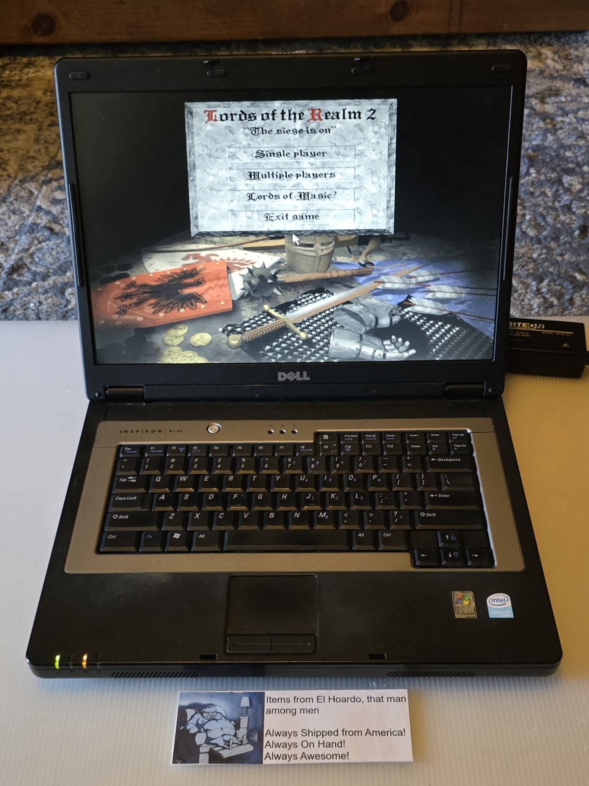 Dell Inspiron B130 Laptop 1GB Ram 40GB HDD 1.50 Ghz Celeron M Windows XP DVD