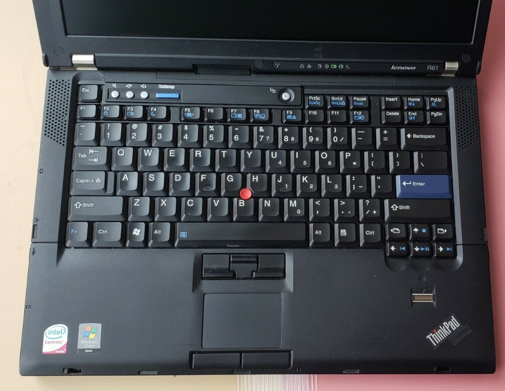 LENOVO THINKPAD R61 14″ Intel Core 2 Duo 1.8GHz 4GB RAM 160GB HDD WIFI WIN 10
