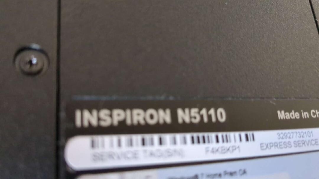 Dell Inspiron N5110 15.6″ Laptop Intel i3 2.1GHz 6GB DDR3 224GB HDD Parts ONLY