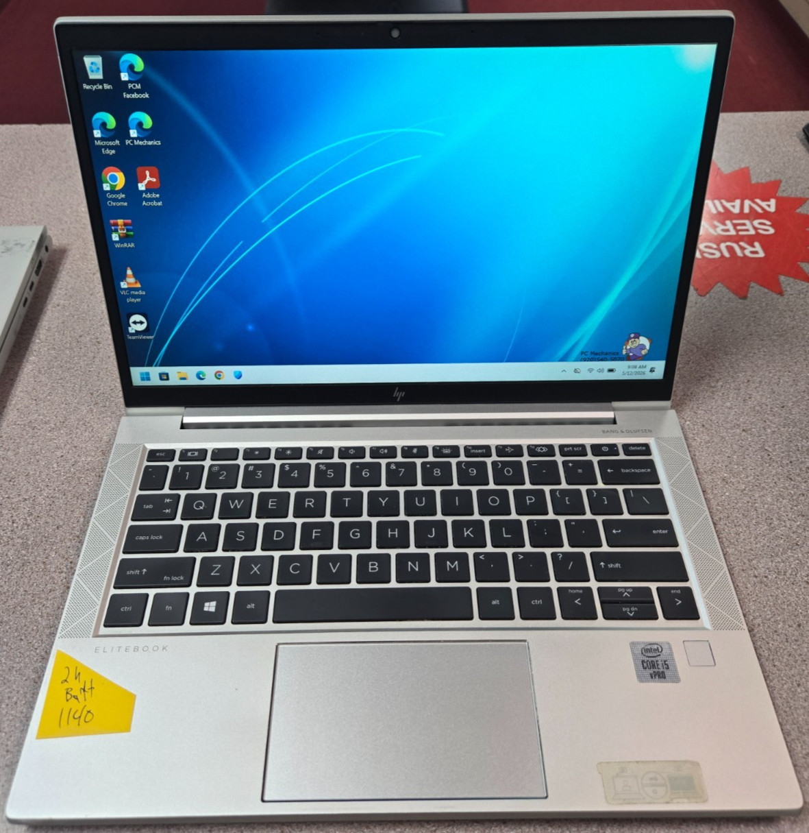 HP 13.1″ Laptop Elitebook 830 G7 i5-10310U 16GB 256GB NVMe Windows 11 Pro TESTED