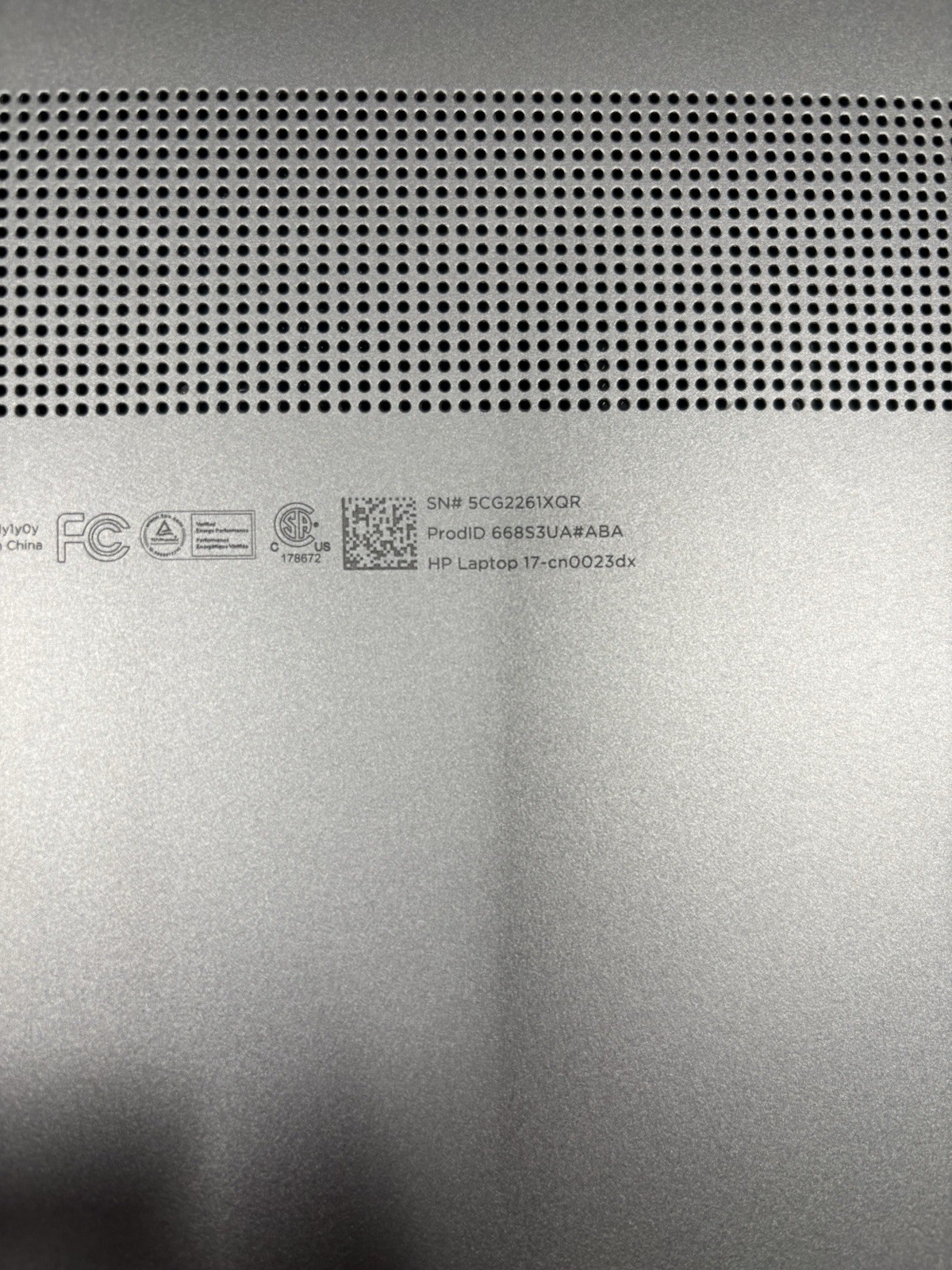 HP 17-cn0xxx i5-1135G7 2.40GHz 16GB RAM 256GB NVMe W11P J12242