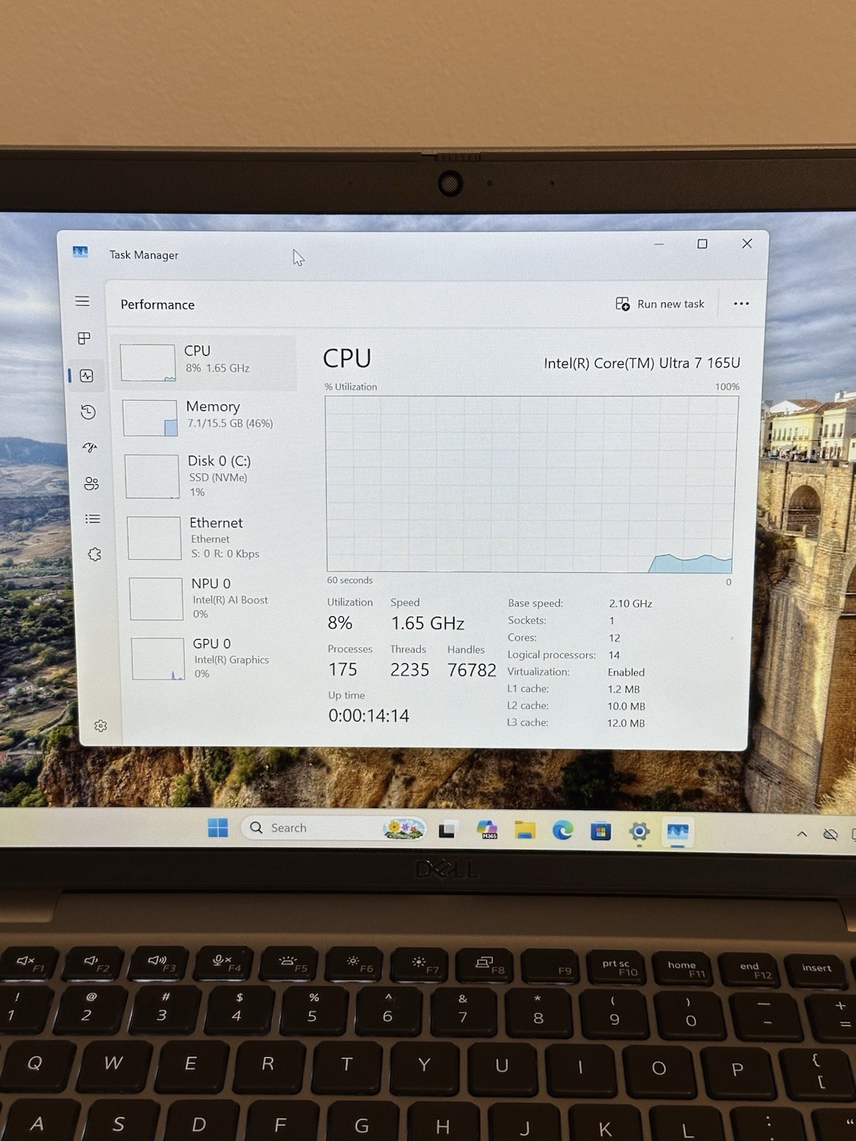 Dell Latitude 5450 14” Laptop Core Ultra 7 165U 16GB RAM 512GB NVMe SSD Win 11P