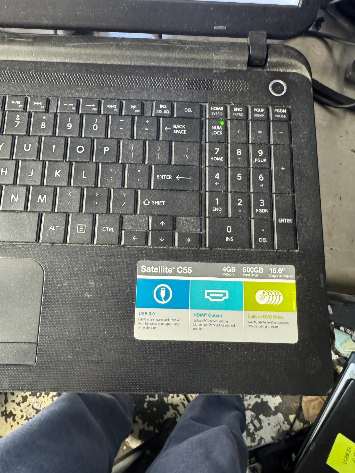 Toshiba Satellite C55 Celeron N2830, 4GB RAM, 500GB HDD Laptop #4113