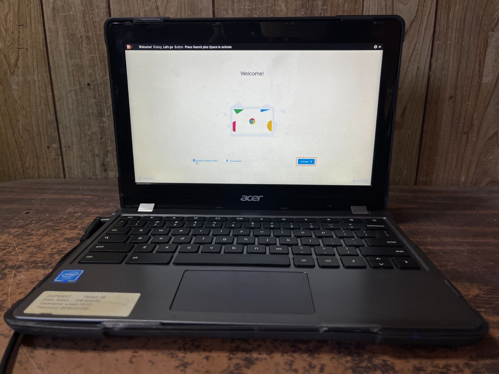 Tough Rugged Acer c740 Chromebook 11.6″ Intel 1.50GHz 4GB 16GB HDMI USB 3.0