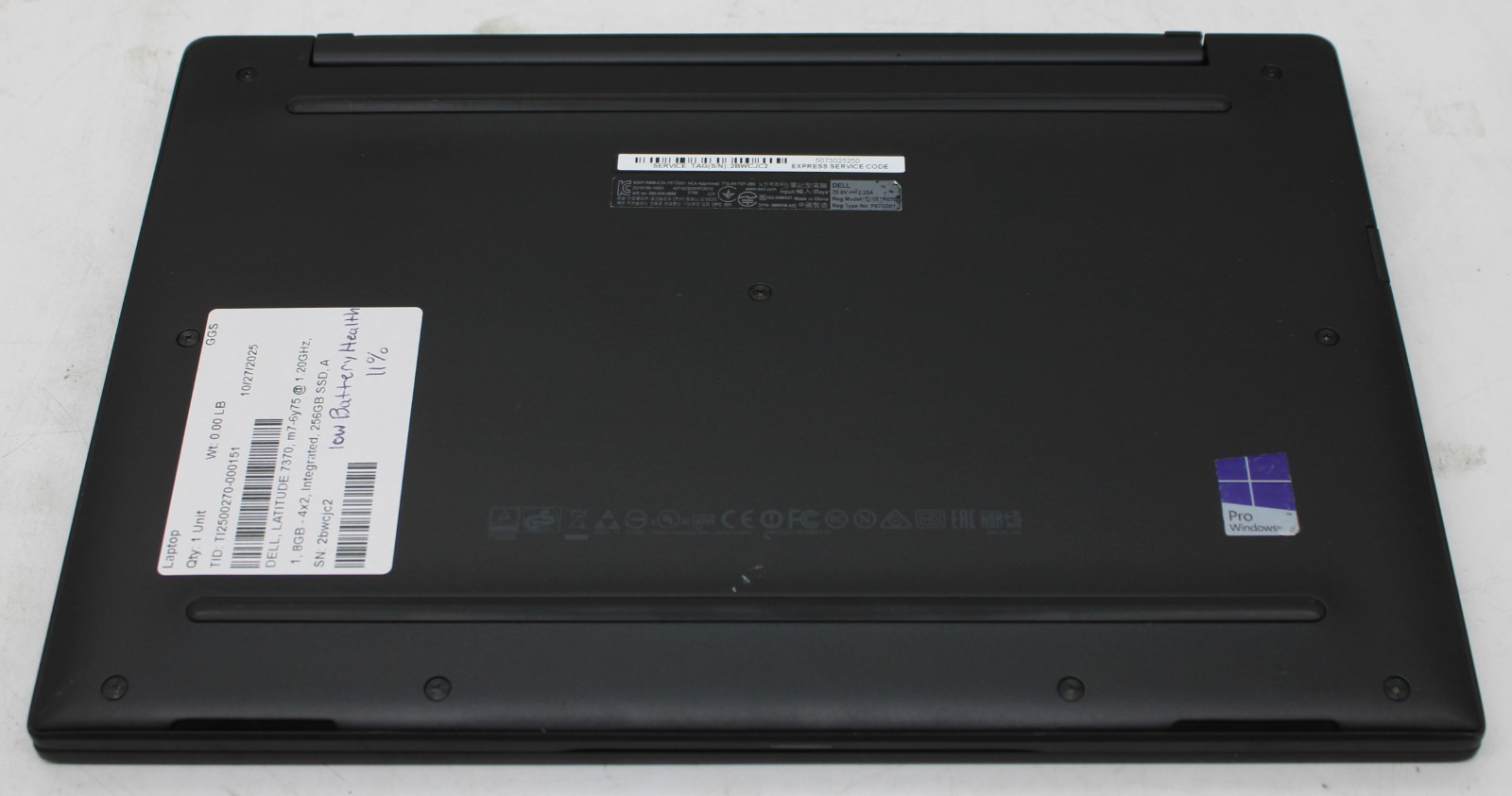 14″ Dell Latitude 7370 Laptop m7-6y75 1.20GHz 8GB RAM 256GB SSD Win 10 Pro READ*
