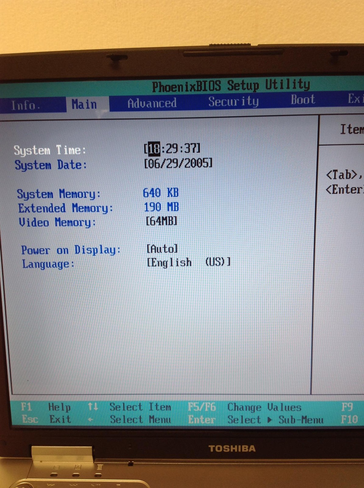 Toshiba Satellite L25-S121 15″ Laptop Intel Celeron M 1.60Ghz w/640KB Ram, No HD