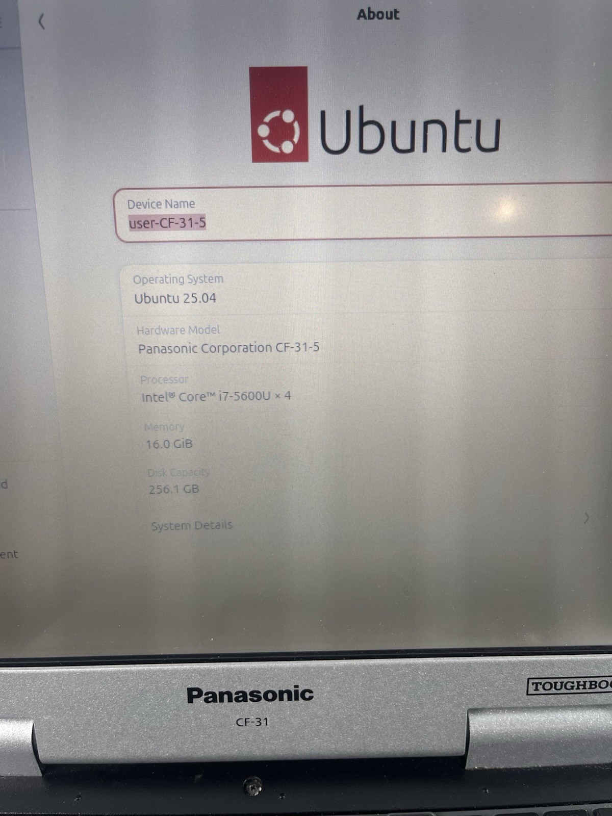 mk5/core i7/5600/cf-31/256GB SSD/16GB/Panasonic Toughbook/CF-3112670vm/2.6ghz