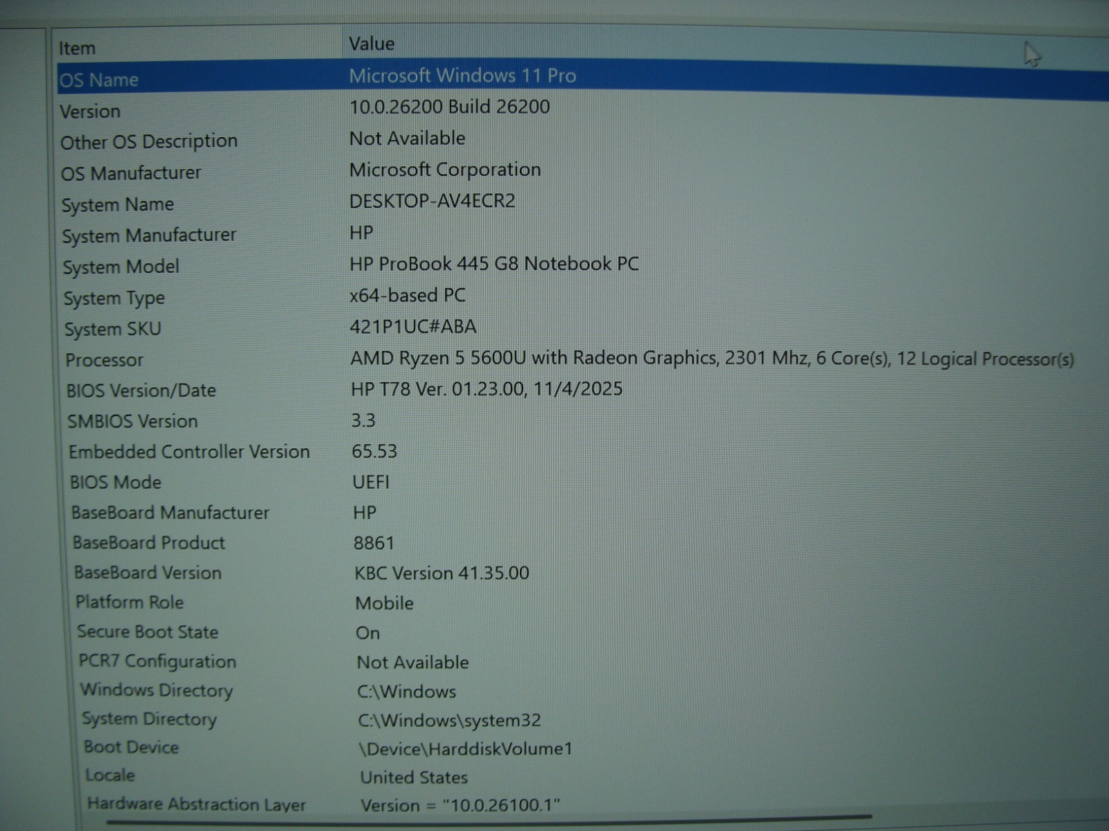 HP ProBook 445 G8 14″FHD AMD Ryzen 5 5600U 2.3GHZ 8GB 512GB SSD Win11P +Charger