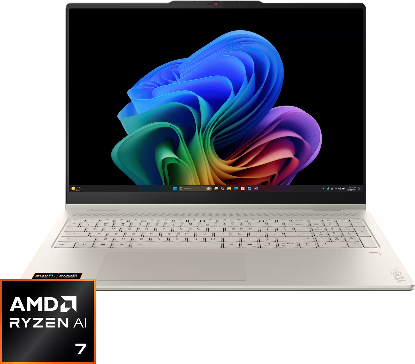 Lenovo – Yoga 7a 2-in-1 16″ 2K OLED Touchscreen Laptop – AMD Ryzen AI 7 445 2…