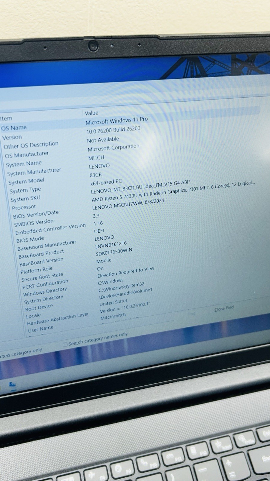 Lenovo V15 G4 IRU 2024 8GB 256GB Intel i3 1.20GHz Win 11 Pro Black Laptop 397047