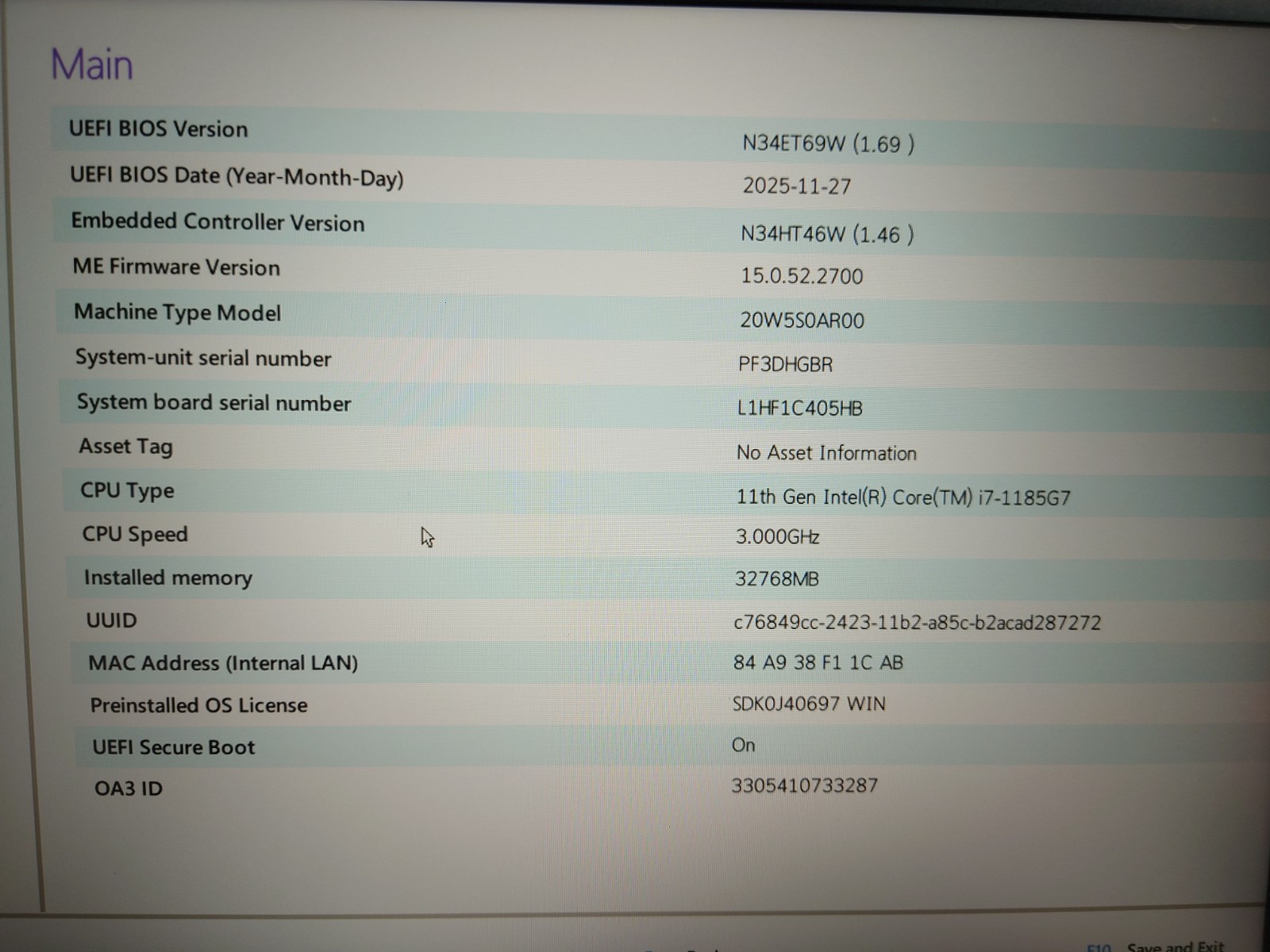 Lenovo ThinkPad T15 Gen 2 15.6″ FHD Touch i7-1185G7 32GB RAM 512GB SSD No OS