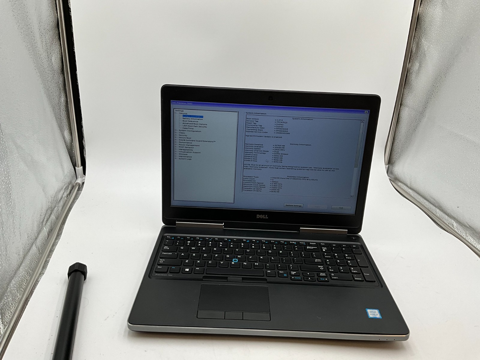 DELL Precision 7520 i7-6820HQ 32gb 512gb M1200 15.6″ LAPTOP 77CWPQ2