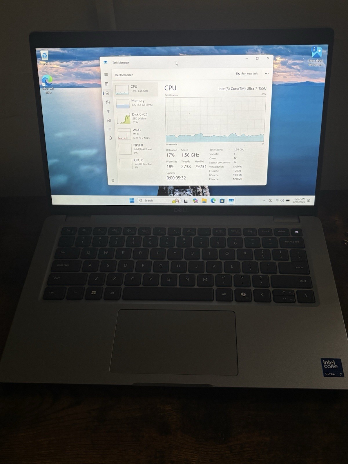 Dell Latitude 5450 Intel Core Ultra 7 155U 14″ Laptop 16GB DDR5 256GB SSD Win11