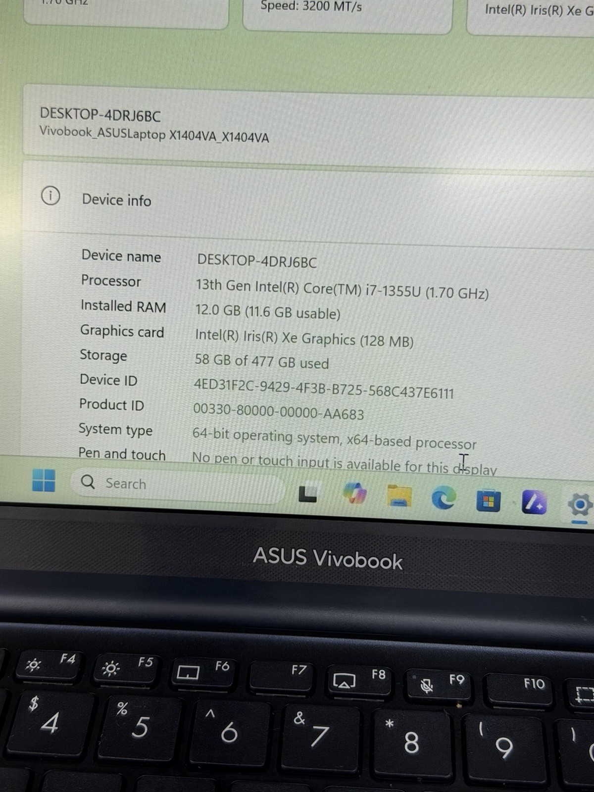 ASUS VivoBook X1404VA-I712512 14″ Intel Core i7-1355U 12GB DDR4 512GB SSD Win 11