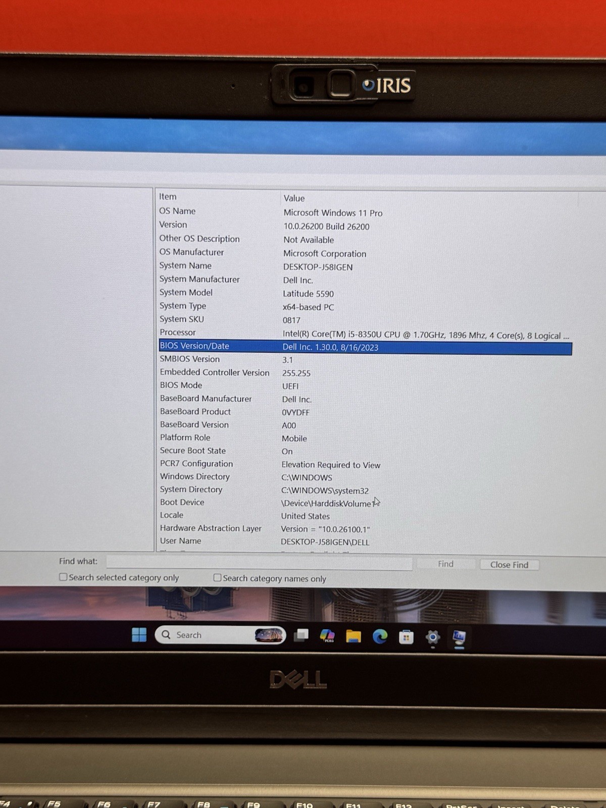 Dell Latitude 5590 15.6″ 8th i5 1.7GHz 8GBRAM 256GB SSD Windows 11pro